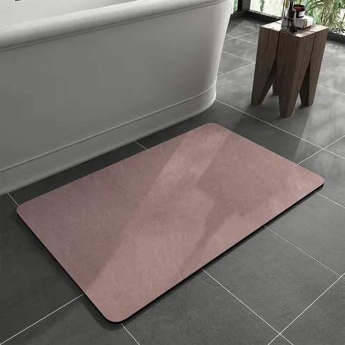 Vista 14 de MontVoo -Tapete de baño-Alfombras de baño delgadas antideslizantes para debajo de la puerta- Superficie de gamuza sintética absorbente, de secado