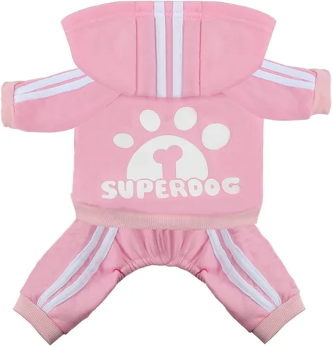 Vista 5 de Sudadera con Capucha para Perros de 4 Patas Mono para Perros Pequeños Ropa para Cachorros Sudadera Pullover para Perros Suéter de Algodón Abrigo
