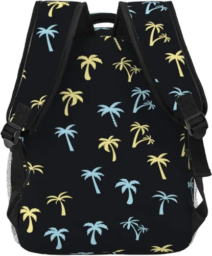 Vista 4 de Palmeras Mochila Casual de Gran Capacidad Ligero Ajustable Para Hombre Para Mujer, Palmeras 42