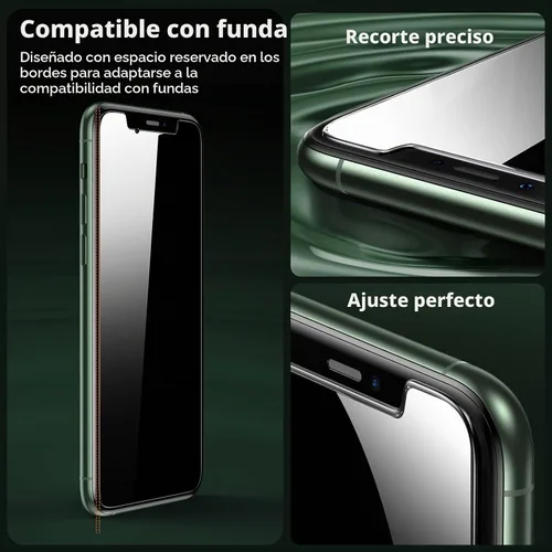 Vista 6 de UNBREAKcable Paquete de 2 protectores de pantalla de privacidad para iPhone 11 Pro Max/Xs Max, vidrio templado inastillable