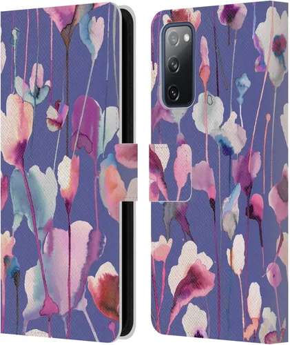 Vista 97 de Head Case Designs Officially Licensed Ninola Abstract Poppies Lilac Floral Leather Wallet Case Compatible with Samsung Galaxy A07 4G