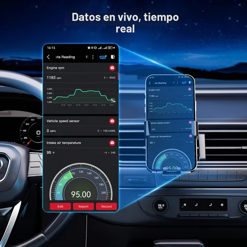Vista 7 de GOOLOO DS100 OBD2 escáner Bluetooth, lector de código de coche OBDII para iOS y Android