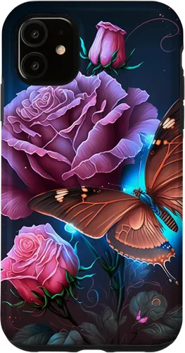 Vista 8 de Family Butterfly Rose Flower Firefly PC Case for iPhone 17