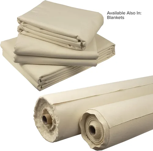 Vista 4 de Creative Mark Rollo de lona de pato de algodón sin imprimar - Rollo de pato militar de 10 oz - 60 pulgadas x 30 yardas - Lienzo de textura lisa