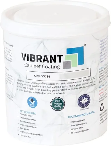 Vista 8 de Vibrant Pintura para gabinetes (cuarto de galón) – Pintura para gabinetes de cocina – Pintura duradera y duradera para gabinetes – Pintura