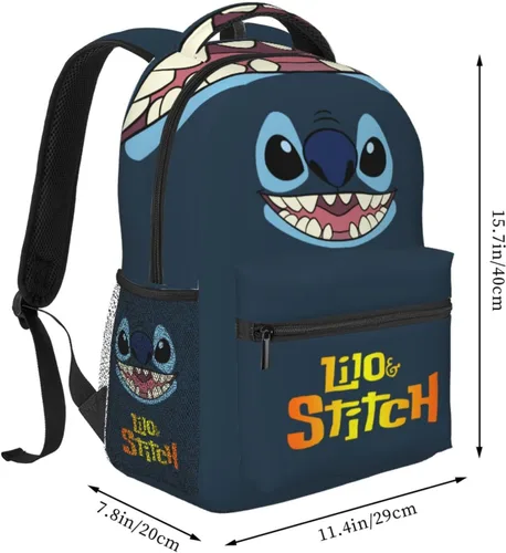 Vista 3 de NBTZ ZX Mochila para niños y niñas, mochila de anime, linda mochila escolar para niños con correas ajustables para el hombro y mochila duradera