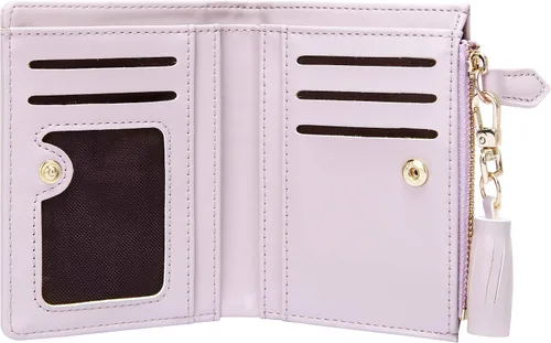 Vista 3 de FEITH & FELLY - Pequeña billetera plegable para mujer con monedero con cremallera y tarjetero