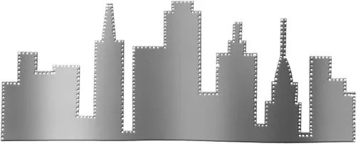 Vista 21 de Black City Skyline Lifesize - Soporte de cartón