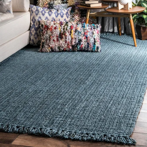 Vista 17 de nuLOOM - Alfombra gruesa de yute Daniela Farmhouse, 8 x 11, natural