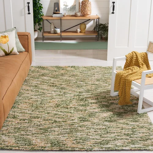 Vista 9 de Safavieh Natura Collection - Alfombra decorativa de 2 x 3 pies, azul y marfil, hecha a mano, ideal para zonas de alto tráfico en entrada, sala
