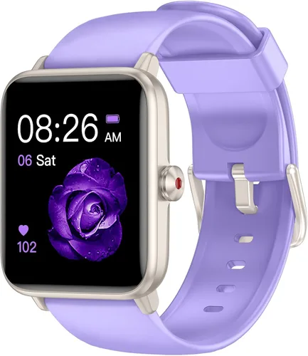 Vista 9 de Reloj inteligente TYKOIT, rastreador de fitness con monitor de frecuencia cardíaca, oxígeno en sangre, rastreador de sueño, reloj inteligente