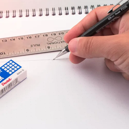 Vista 6 de Pentel Sharp Lápiz mecánico de 0.5 mm, paquete de 5 lápices mecánicos negros