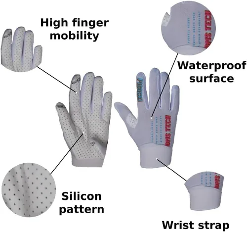 Vista 4 de [Usado] GMS - Guantes de esquí acuático ligeros con protección UV, guantes de pesca para hombres y mujeres, guantes de neopreno transpirables