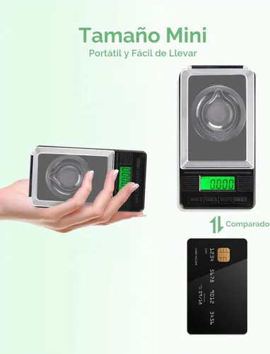 Vista 7 de Báscula de miligramos de 1.76 oz/0.00 oz, báscula digital de mg, peso de calibración de 1.76 oz 7 Units, One-touch Tare, Piece Counting, LCD