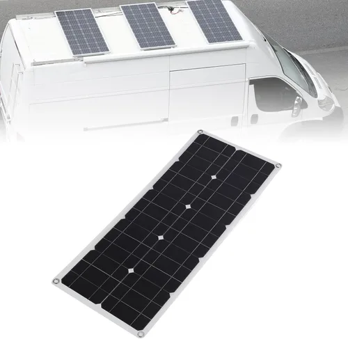 Vista 4 de Asixxsix Solar Panel Kit, 100W OBD Plug Solar Charge Controller Foldable Panel Energy Storage Flexible, Monocrystalline Kit for Outdoor RV Boat
