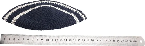 Vista 5 de Gorro de punto Kippah Yarmulke de 7.5in, para hombre o niño
