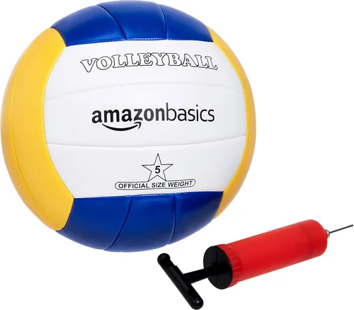 Vista 3 de Amazon Basics Conjunto combinado de voleibol y bádminton al aire libre