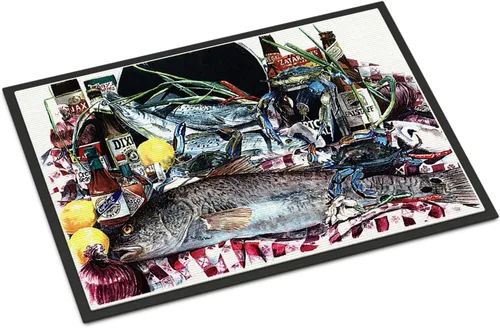Vista 63 de Caroline's Treasures 1006MAT Pass Bait Shop - Felpudo de 18 x 27 pulgadas, para interiores y exteriores, para entrada, antideslizante, lavable