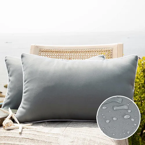 Vista 35 de Phantoscope - Juego de 2 fundas de almohada y cojín cuadradas decorativas, impermeables, para intemperie, sofás, carpas, 18 x 18 pulgadas