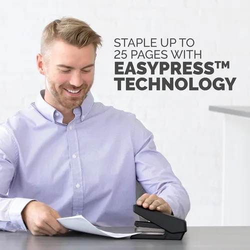 Vista 6 de Fellowes LX850 EasyPress - Engrapadora de oficina con un solo toque sin esfuerzo para aula, hogar y oficina, sostiene una tira completa de grapas