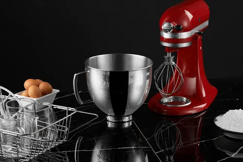 Vista 4 de Cuenco mezclador de acero inoxidable de 5 cuartos compatible con batidoras de pie de cabeza inclinable KITCHENAID de 4.5 cuartos (4.3 L) y 5 cuartos