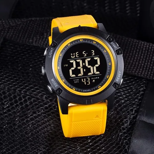 Vista 2 de SMAEL Reloj digital impermeable para hombre con luz LED, cronómetro, multifunción, reloj de pulsera para hombre