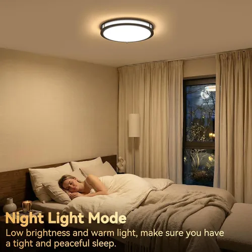 Vista 6 de Kalium - Lámpara de techo LED con control remoto de 10 pulgadas, lámpara de techo empotrada, 18W 3000K-6000K temperatura de color ajustable