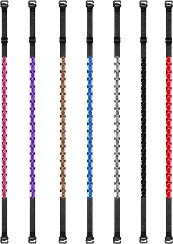 Vista 2 de Women's Replacement Bra Strap Rhinestone Invisible Elastic Adjustable Removable Shoulder Straps Tops Dress Decoration Multi Color 5Pairs Pack