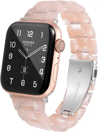 Vista 14 de HOPO Compatible With Apple Watch Band Thin Lightweight Resin Strap Bracelet Fashion Wristband Replacement For iWatch Bands Series Ultra 11 10 9 8 7