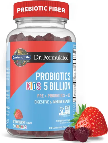 Vista 8 de Garden of Life Paquete de gomitas para niños: multivitamínico orgánico para niños, frutas, 120 unidades + gomitas inmunológicas para niños, cereza
