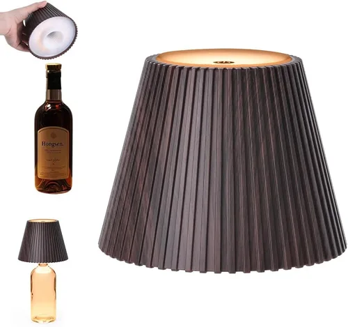 Vista 9 de WILIT Lámpara Inalámbrica de Botella para Botellas de Licor, Lámpara de 3 Niveles de Brillo con Soportes Inalámbricos para Lámparas de Mesa, Luz