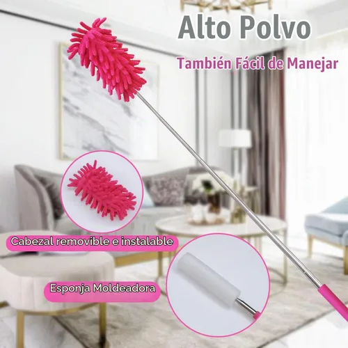 Vista 6 de 4 piezas Plumeros de Pluma de Microfibra Extensibles y Lavables, Alcance de 13" a 30", Herramienta de Limpieza de Microfibra, Plumeros Pequeños
