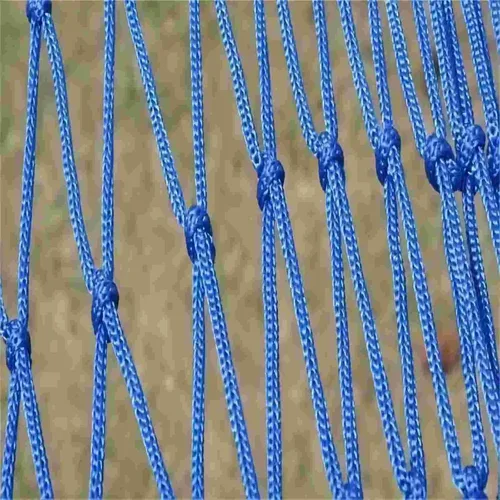 Vista 4 de Hamaca de cuerda de algodón para interiores y exteriores, hamaca de hilo de algodón grueso, bolsillo de red de malla, hamaca individual para adultos