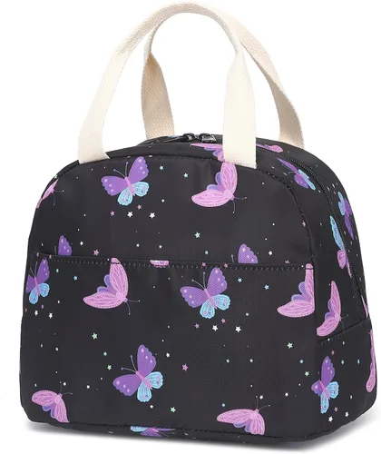 Vista 8 de Lonchera aislada con aguacate para mujeres y niñas, lonchera reutilizable, bolsa de picnic para adultos, niños, escuela, trabajo, viajes