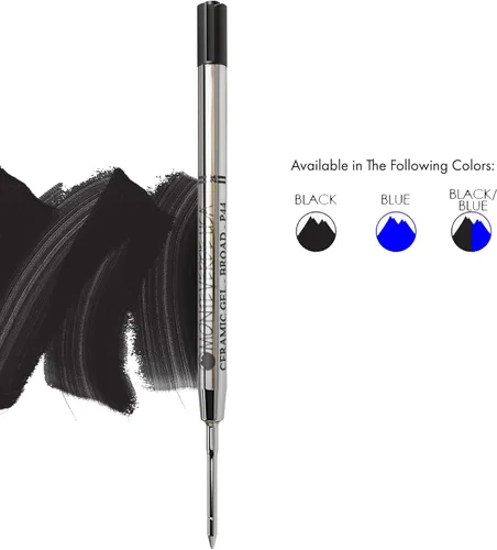 Vista 4 de Monteverde USA - Recargas de gel cerámico sin tapa para bolígrafos Parker, punta ancha, tinta negra, paquete de 2 – Solución de escritura confiable