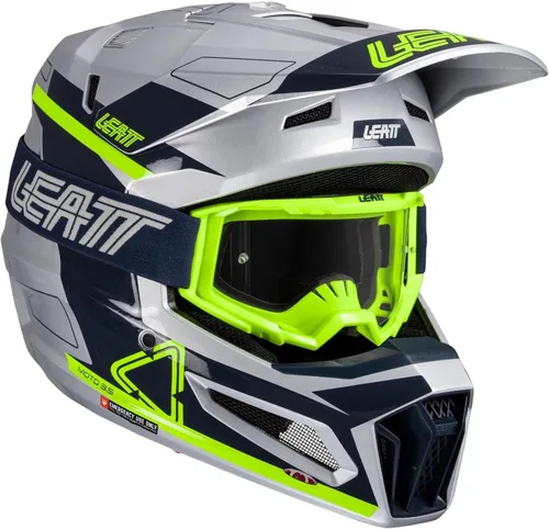 Vista 2 de Leatt Kit de casco y gafas Moto 3.5 Protección y comodidad