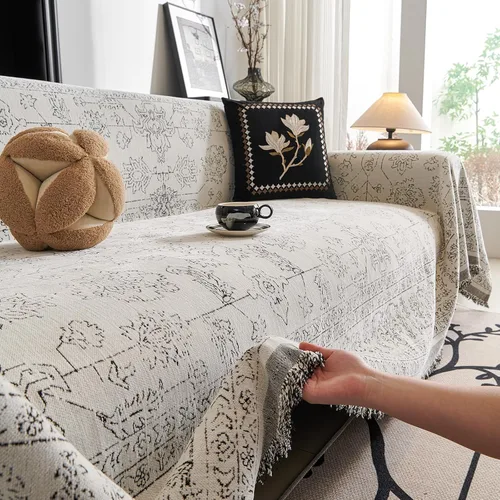 Vista 21 de ROOMLIFE Funda de sofá con estampado de leopardo para sofá de 3 plazas, lavable, protector de muebles para perros, funda de sofá suave