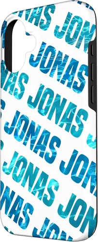 Vista 2 de Funda personalizada para iPhone 16 Jonas para teléfono, color azul y verde azulado