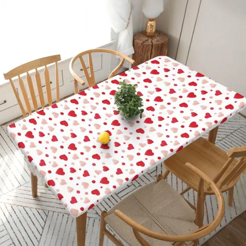 Vista 19 de Fiokroo Mantel con estampado a cuadros blancos y negros con borde elástico, mantel redondo de ajedrez, lavable, reutilizable, para cocina, comedor