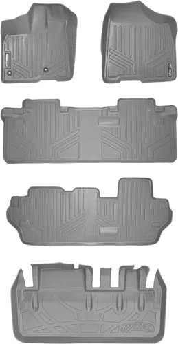 Vista 39 de MAXLINER - Juego de tapetes de piso de ajuste personalizado de 3 filas para Toyota Sienna 2011-2012