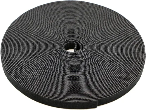 Vista 12 de cinta de sujeción de doble faz, tira de nailon, control de cables eléctrico, 1 gancho de rollo
