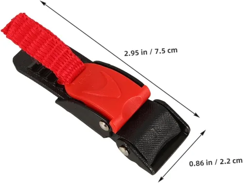 Vista 2 de SOLUSTRE 4 hebillas de liberación rápida, ajuste de pompón duradero para sombreros de seguridad, accesorio conveniente para varios cascos, diseño