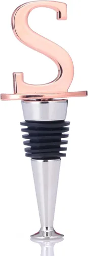 Vista 16 de Tapones de vino, tapones reutilizables para botellas de vino, chapado en oro rosa, tapón de vino con letra, regalo perfecto para vino, amplio uso