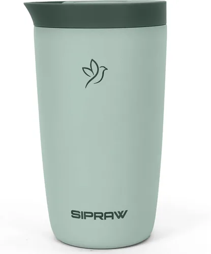 Vista 8 de Taza de café de viaje de 12 onzas, taza de café aislada de acero inoxidable con tapa a prueba de fugas para bebidas calientes y frías, sin BPA, Negro