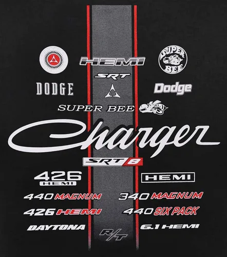 Vista 5 de JH DESIGN GROUP Dodge Charger - Camiseta de manga corta con cuello redondo para hombre