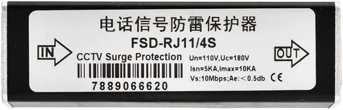 Vista 9 de Pararrayos protector de interfaz, fácil de instalar, protector de protección adecuado para líneas de comunicación de datos de telecomunicaciones