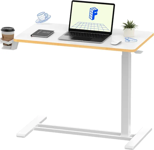 Vista 11 de FLEXISPOT Escritorio Móvil de Pie con Ruedas Escritorio Neumático para Laptop Carrito de Computadora Rodante Móvil Altura Ajustable Pequeño Negro