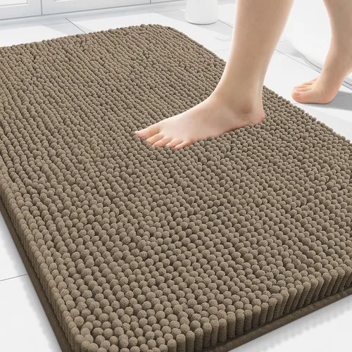 Vista 91 de Arotive Alfombras de baño de felpilla extrasuaves y absorbentes, de 24 x 16 pulgadas, lavables a máquina, parte trasera de goma antideslizante