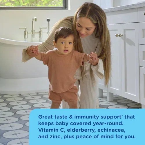 Vista 4 de Mommy's Bliss Gotas de saúco orgánico para bebé, apoyo inmunológico con vitaminas, prebióticos, zinc y equinácea orgánica, para niños mayores de 4