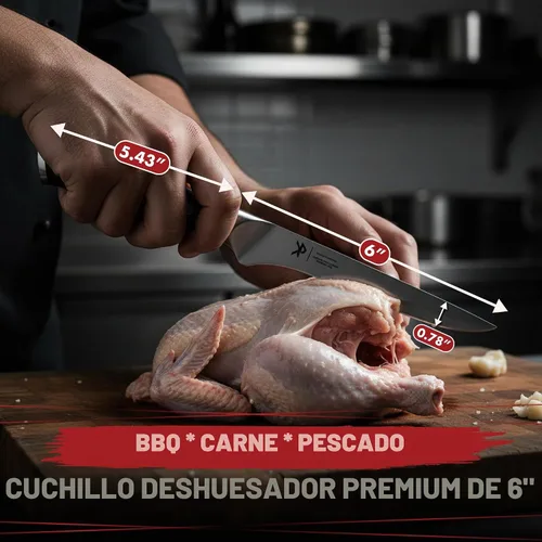 Vista 5 de Kitchen Perfection BBQ - Juego de cuchillos para cortar carne y rebanar pechuga